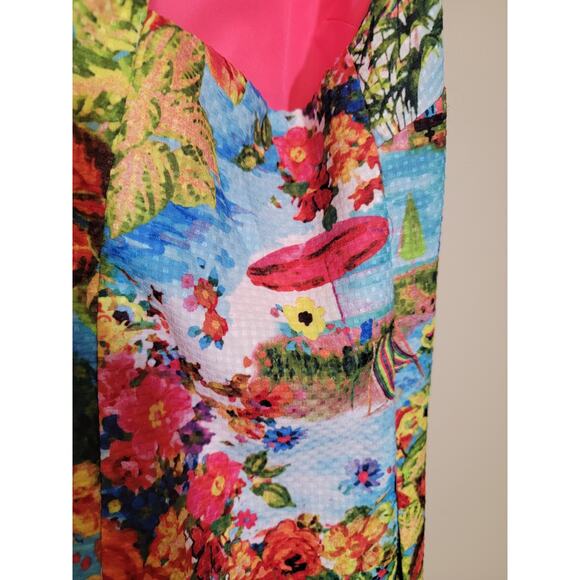 Nicole Miller New with Tag Women's Tropical Paradise Dress Multicolor Size Small - Picture 9 of 13